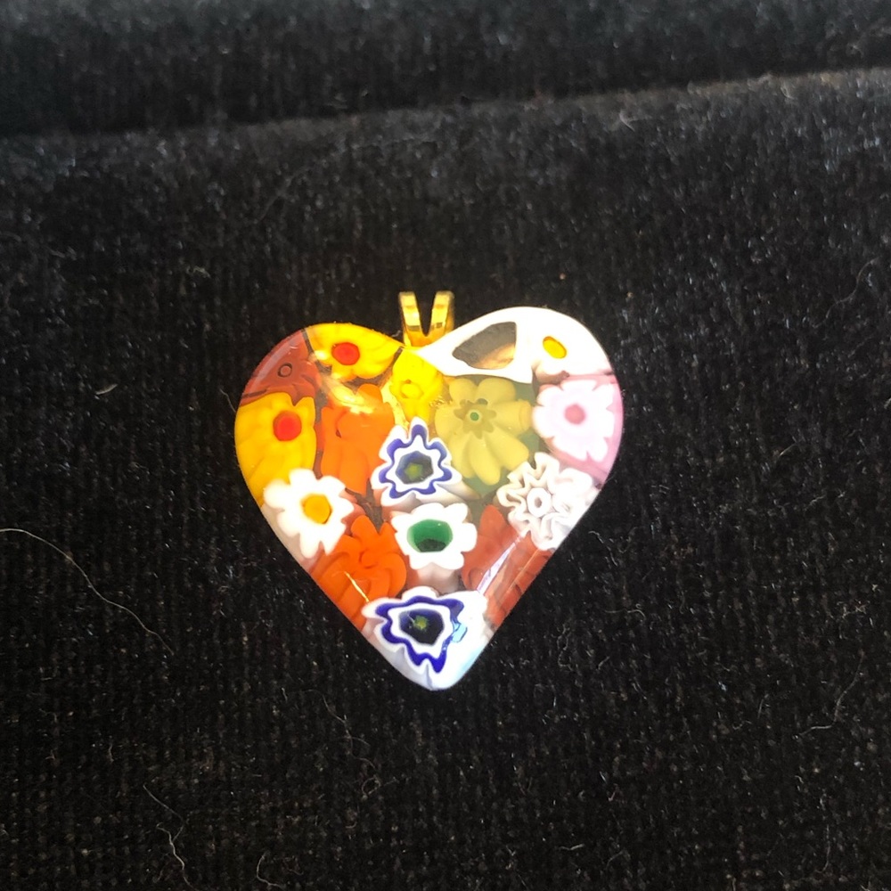 Murano glass heart pendant